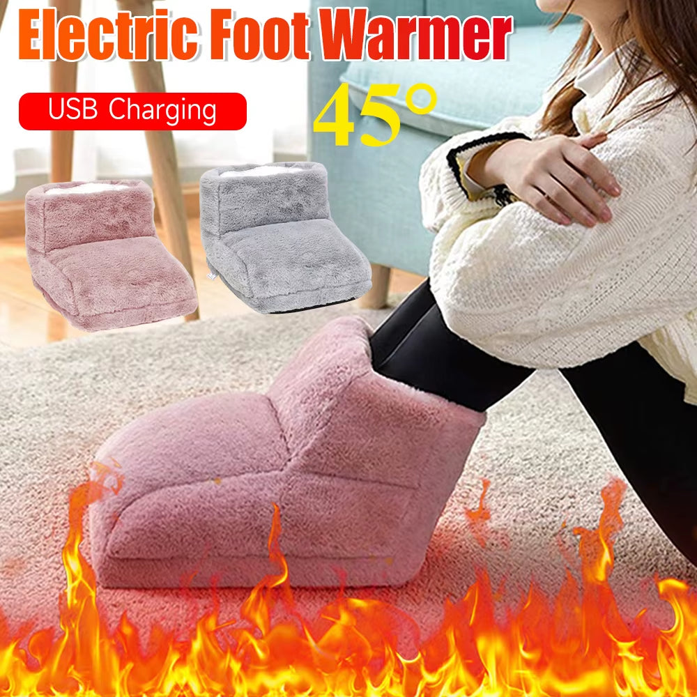Cozy USB Electric Foot Warmer - Soft Fleece Heating Pad for Ultimate Winter Comfort, Washable & Ideal for Home or Bedroom
